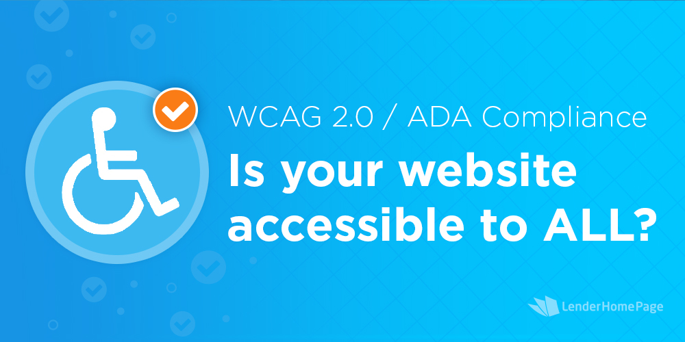 mortgage website and ADA accessibility requirements 