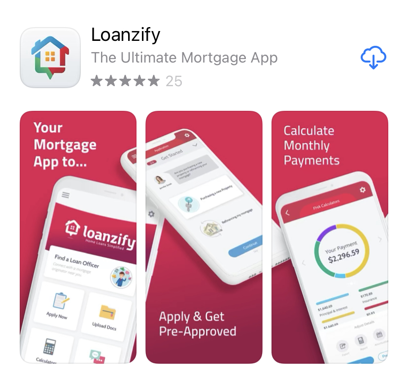 Loanzify App Mortgage Mobile App LenderHomePage