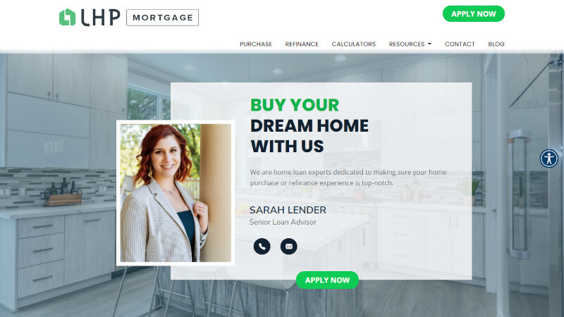individual mortgage website template one